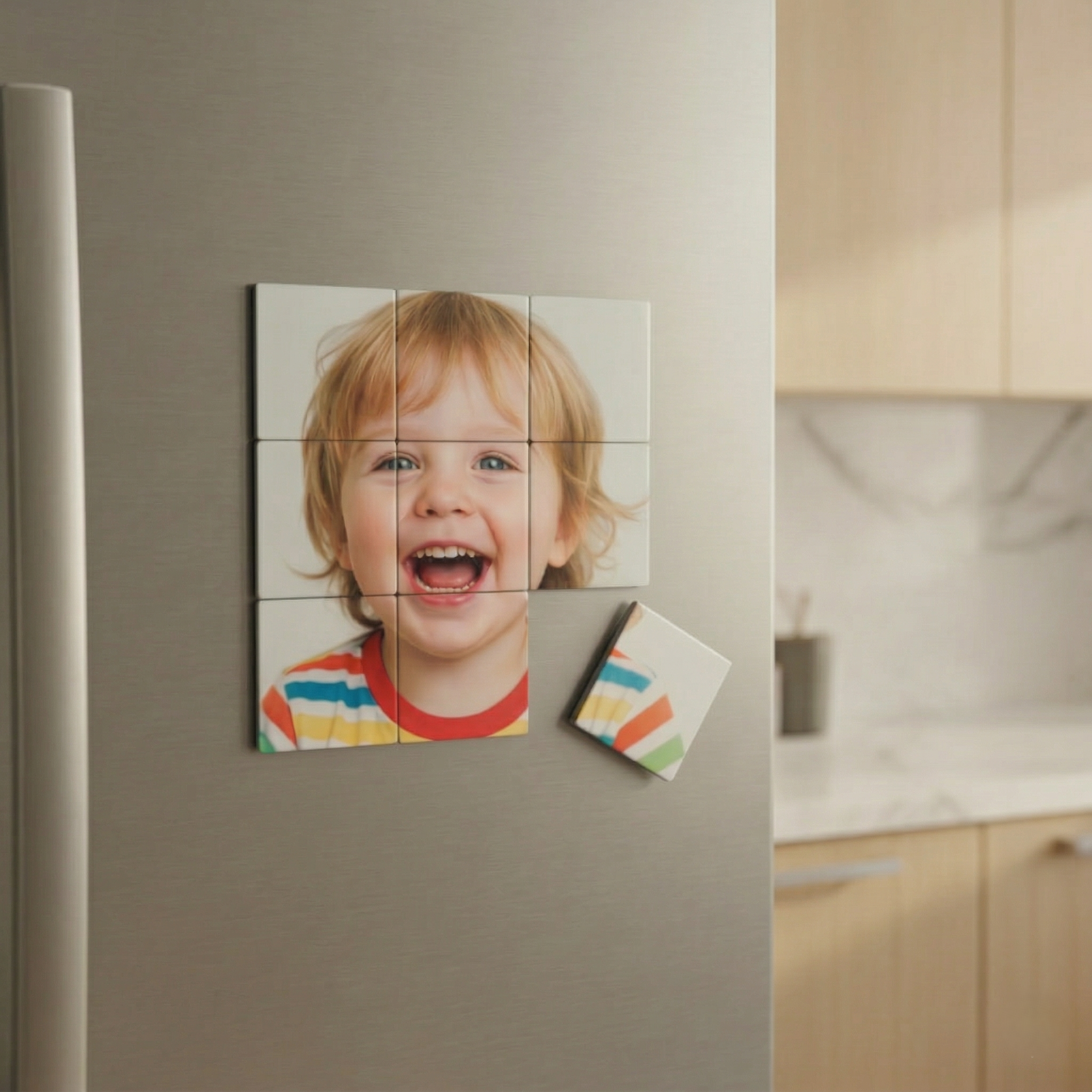 9-Piece Custom Photo Puzzle Fridge Magnet